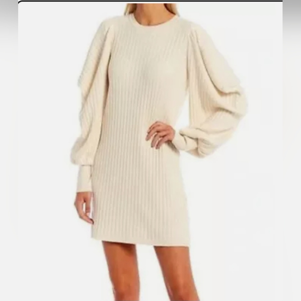 ***TED BAKER WILOWAA SWEATER DRESS EXTREME SLEEVE NATURAL IVORY***